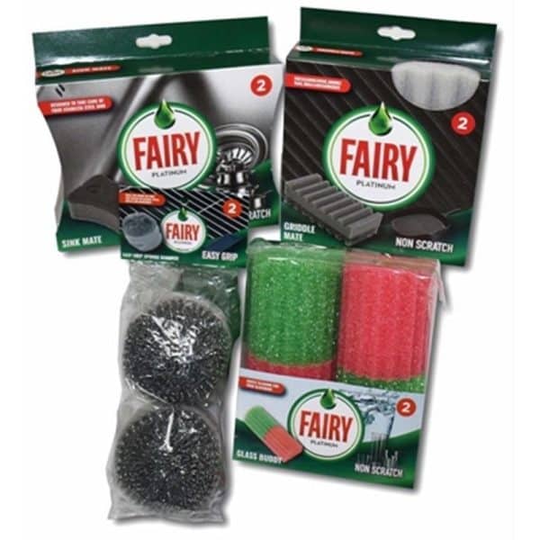 FAIRY EASY GRIP SPONGE SCOURER PACK OF 2