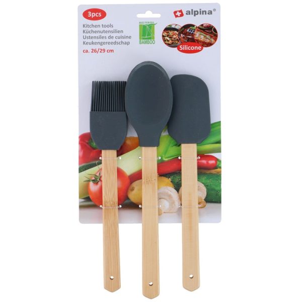 ALPINA KITCHEN TOOLS 2 ASSORTED 3PC SILICONE