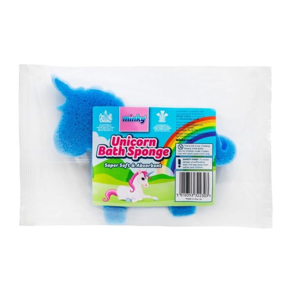 MINKY UNICORN BATH SPONGE ASSORTED (2022)