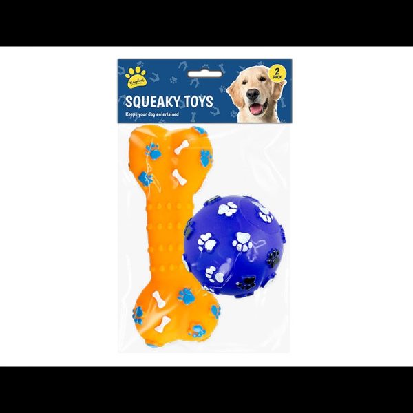 VINYL SQUEAKY TOY PACK OF 2