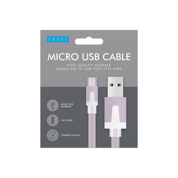 ZENSO MICRO USB 1M CABLE FLAT