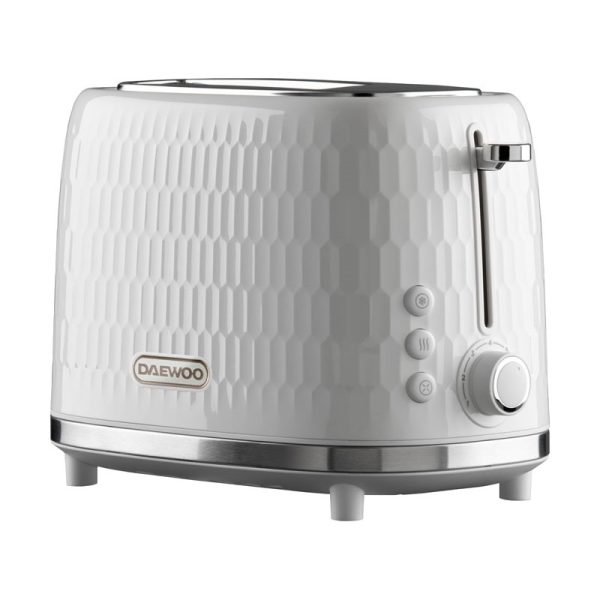 DAEWOO HONEYCOMB TOASTER WHITE 2 SLICE