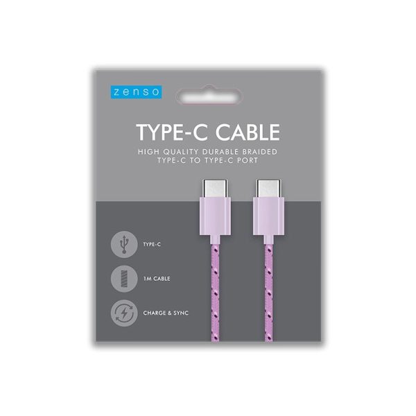 ZENSO TYPE C TO C BRAIDED 1M CABLE