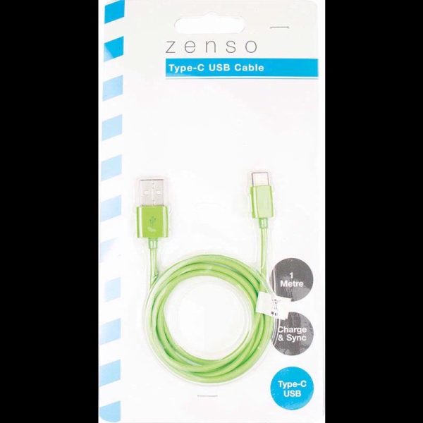 ZENSO USB CABLE TYPE C 1M ASSORTED