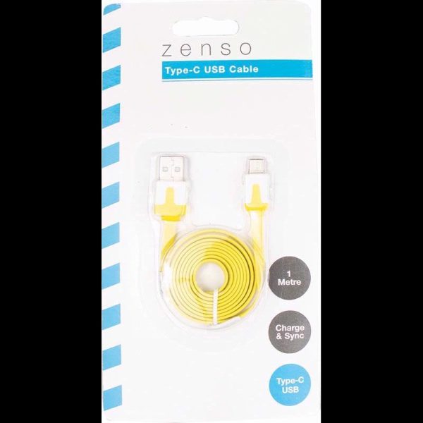 ZENSO USB CABLE TYPE C FLAT ASSORTED