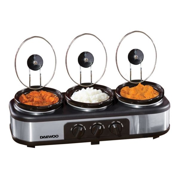 DAEWOO TRIPLE SLOW COOKER 1.5L