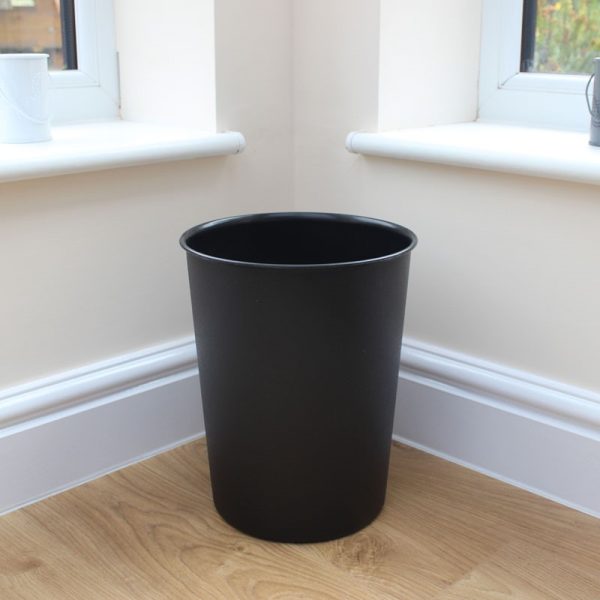 JVL PLASTIC WASTE PAPER BIN VIBRANCE BLACK