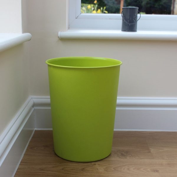 JVL PLASTIC WASTE PAPER BIN VIBRANCE GREEN