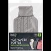 BRIGHT & HOMELY HOT WATER BOTTLE & KNITTED COVER 2L (ASSORTED COLOURS)
