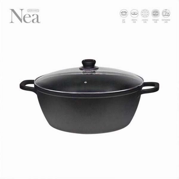 DIECAST CASSEROLE POT 36CM