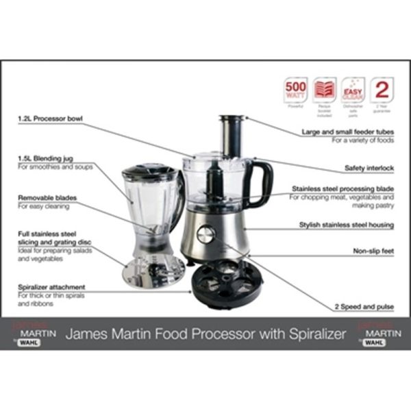 JAMES MARTIN FOOD PROCESSOR 500W