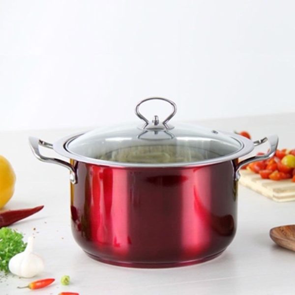 GEMS S/S STOCKPOT SET 3PC RUBY