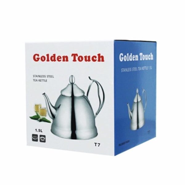 GOLDEN STAINLESS STEEL TEA KETTLE 1.5L