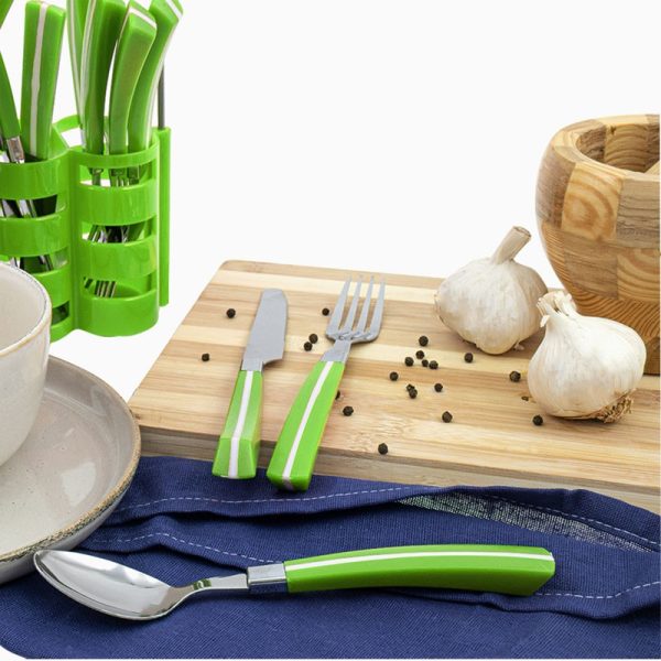 DURANE CUTLERY SET 24PC GREEN T033-1