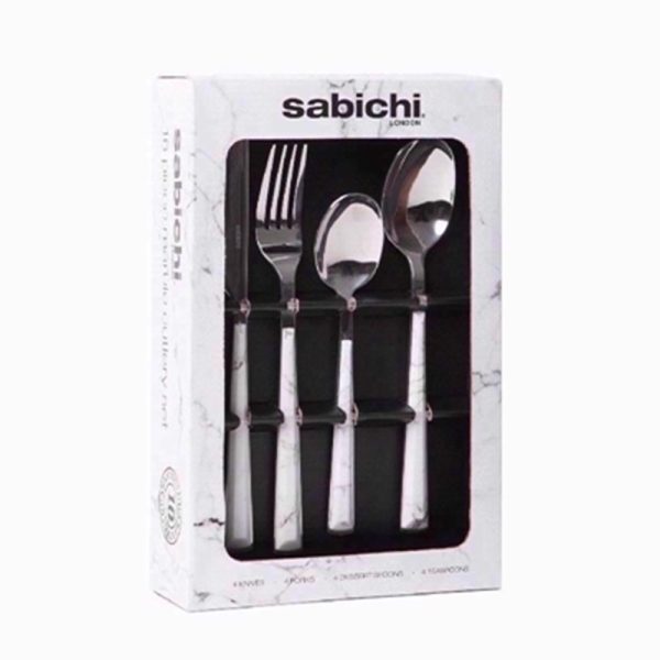 SABICHI CUTLERY 16PC MARBLE