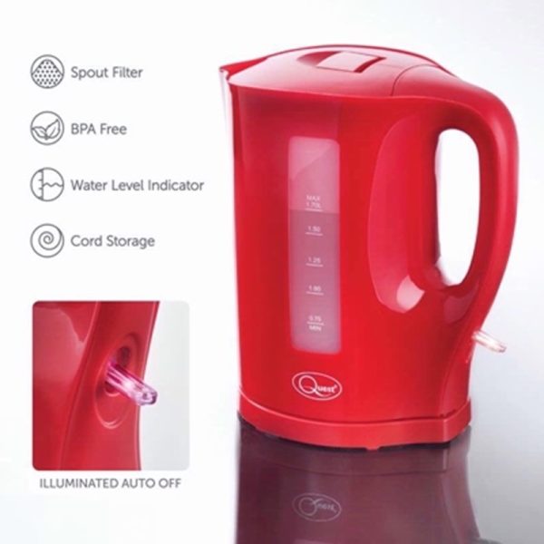 QUEST 1.7LTR KETTLE RED 35429