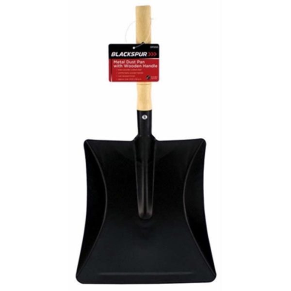 BLACKSPUR METAL DUSTPAN & WOODEN HANDLE