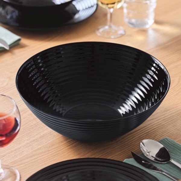 LUMINARC HARENA SALAD BOWL 27CM BLACK