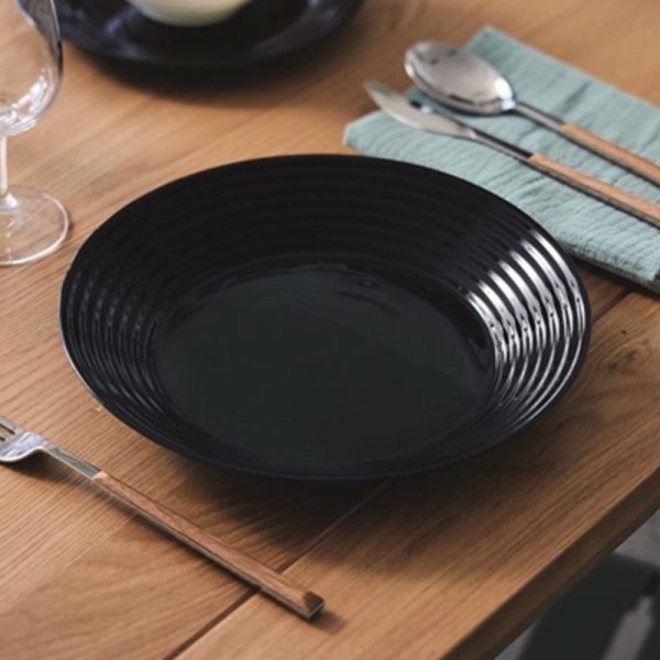 LUMINARC HARENA SOUP PLATE 23CM BLACK