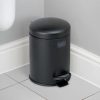 B&D PEDAL BIN DOME MATT BLACK 5L