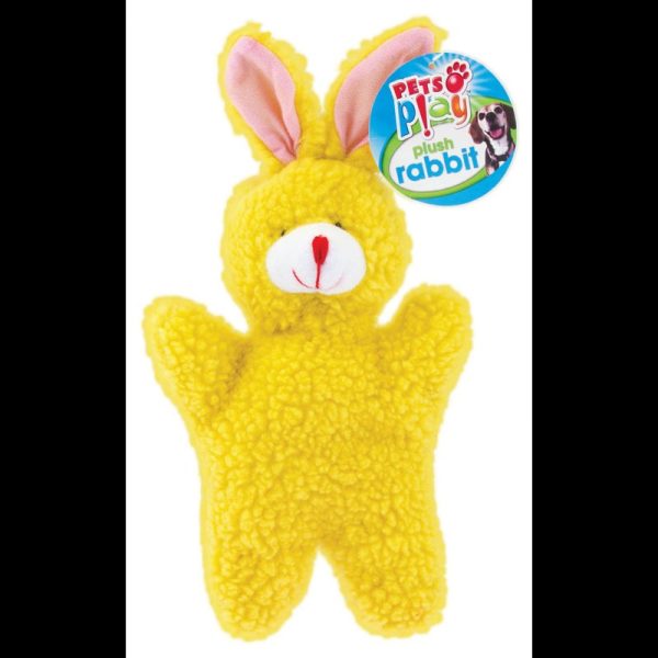 PETS PLAY DOG TOY PLUSH RABBBIT ASS