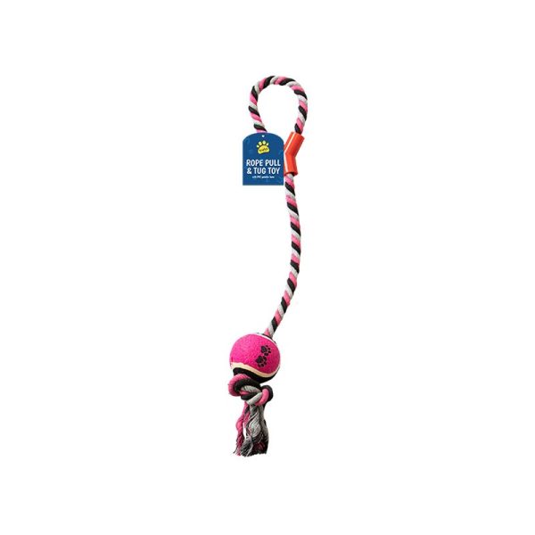 ROPE DOG TUGGER TOY WITH BALL