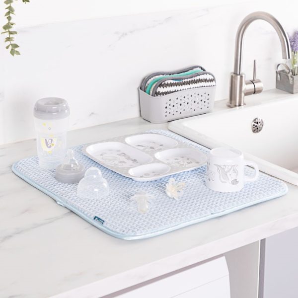 MINKY PASTAL BLUE DRYING MAT ANTI-BAC