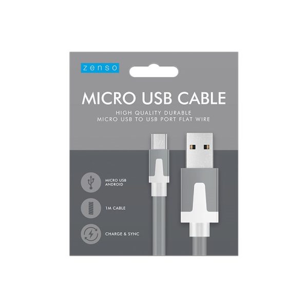 ZENSO MICRO USB 1M CABLE FLAT