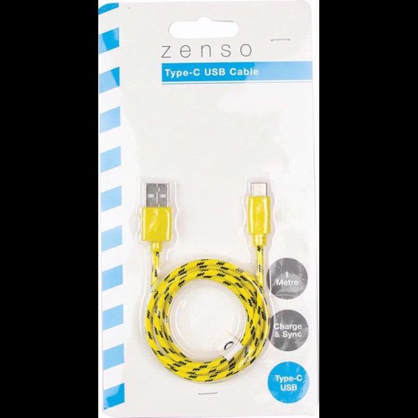 ZENSO USB CABLE TYPE C BRAID ASSORTED