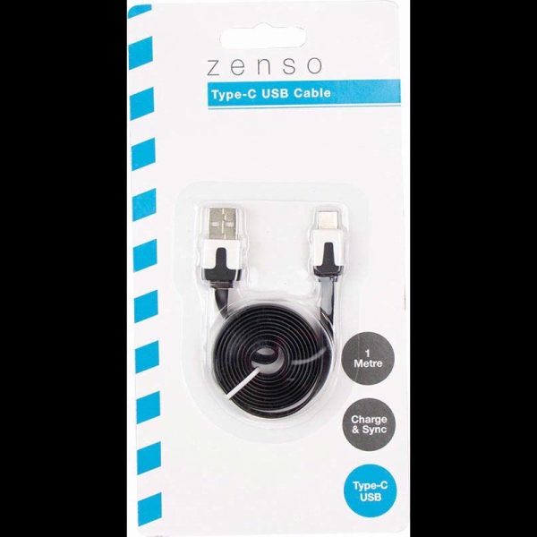 ZENSO USB CABLE TYPE C FLAT ASSORTED