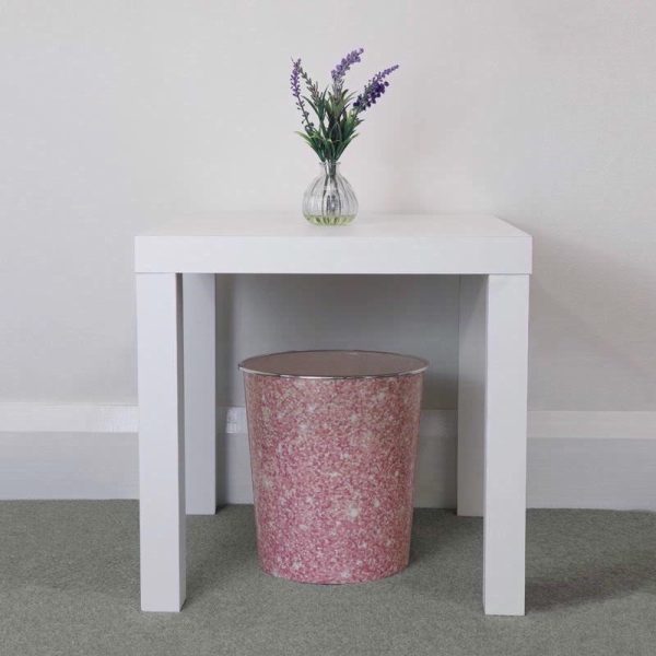 JVL PLASTIC WASTE PAPER BIN PINK SPARKLE