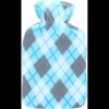 BRIGHT & HOMELY HOT WATER BOTTLE & FLEECE COVER 2L (ASSORTED DESIGNS)