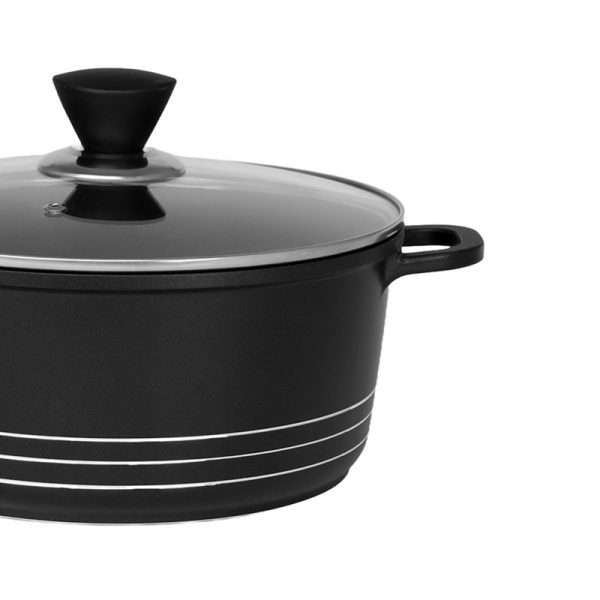 LARIA STOCKPOT DIE-CAST BLACK 4PCE SET