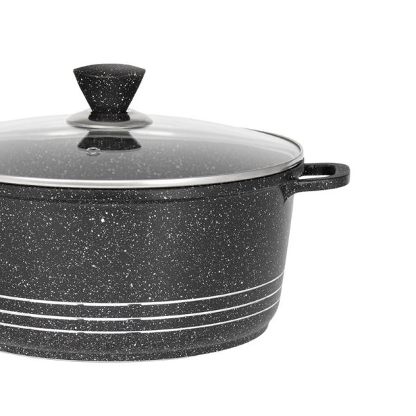 LARIA STOCKPOT DIE-CAST MARBLE BLACK 4PCE SET (SP)