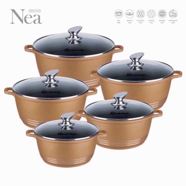 NEA DIECAST STOCKPOT SERAMIQ 5 SET CUPRUM