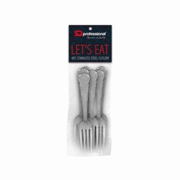 PRO MINI /CAKE FORK 6PC STAINLESS STEEL