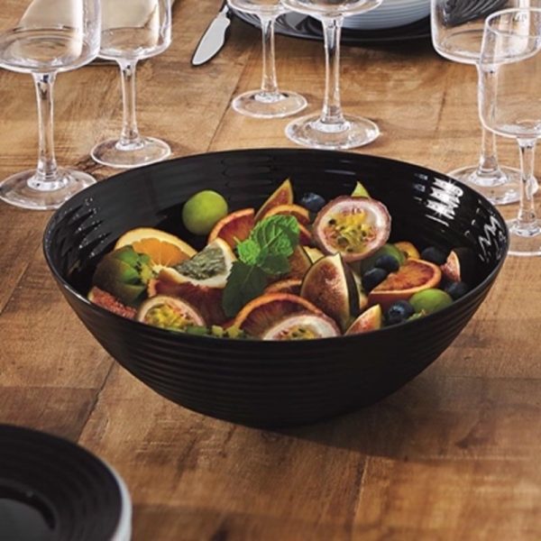 LUMINARC HARENA SALAD BOWL 27CM BLACK