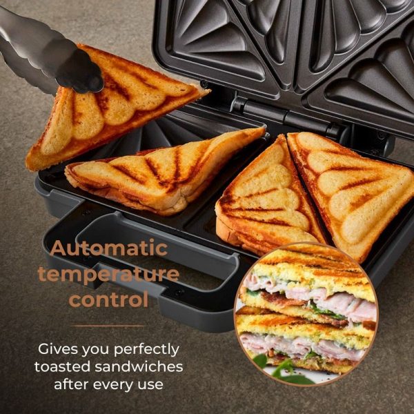 TOWER CAVALETTO SANDWICH MAKER GREY 900W