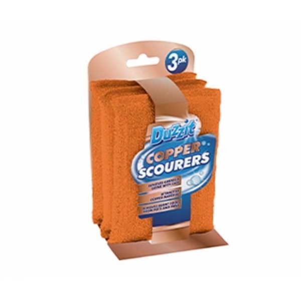 DUZZIT COPPER SCOURER PADS 3PC