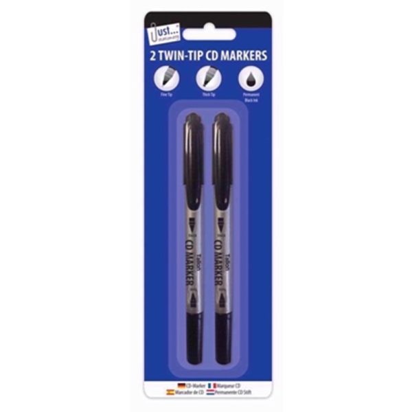 JUST STATIONERY MARKERS TWIN TIP CD 2