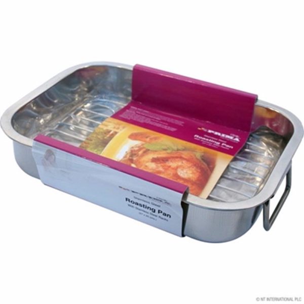 PRIMA ROASTING PAN STAINLESS STEEL 27X20CM