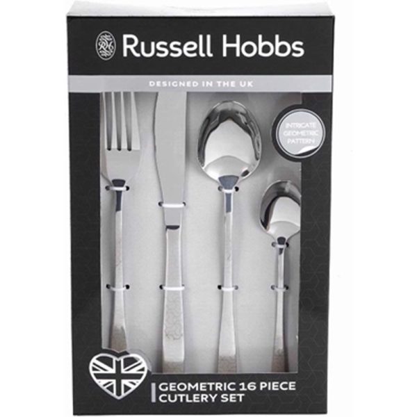 RUSSELL HOBBS GEOMETRIC CUTLERY SET 16PC