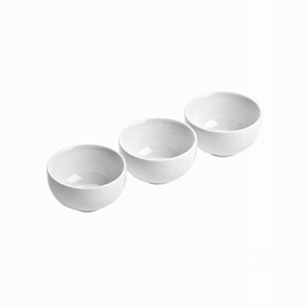 PREMIER SET 3 ROUND WHITE CERAMIC DISHES