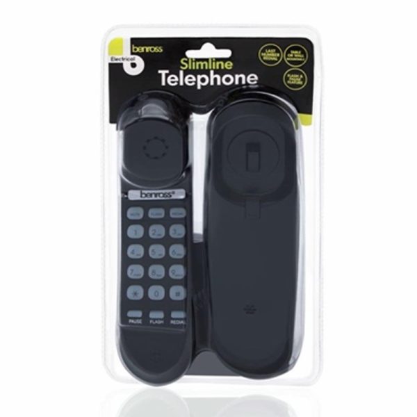 SLIMLINE TELEPHONE BLACK 44550