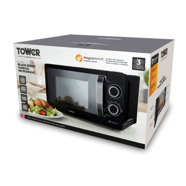 TOWER 20LTR 800W MICROWAVE BLACK