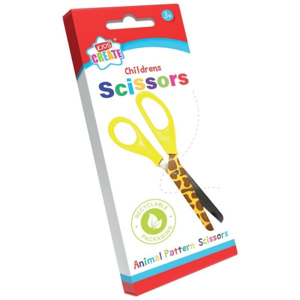 KIDS CREATE CRAFT SCISSORS ANIMAL PRINT