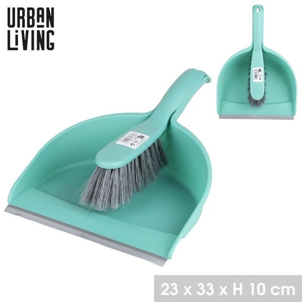 URBAN LIVING PALIO DUSTPAN & BRUSH DUSTY JADE