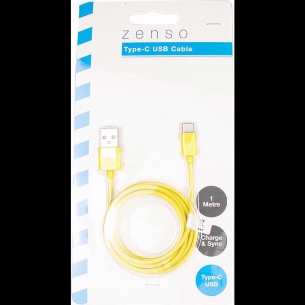 ZENSO USB CABLE TYPE C 1M ASSORTED