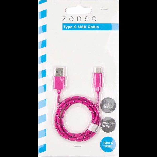 ZENSO USB CABLE TYPE C BRAID ASSORTED