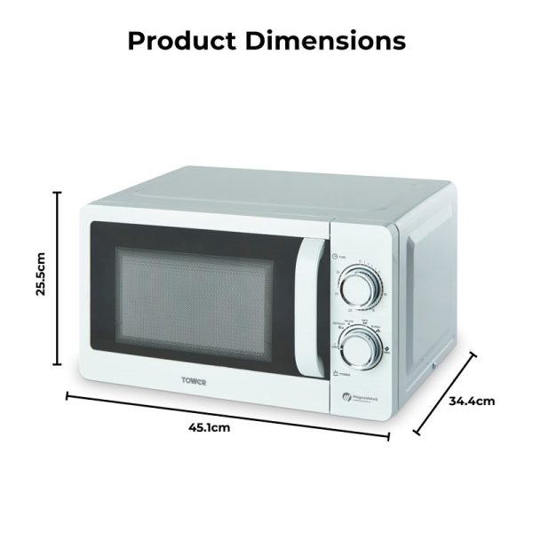 TOWER 20LTR 800W MICROWAVE WHITE